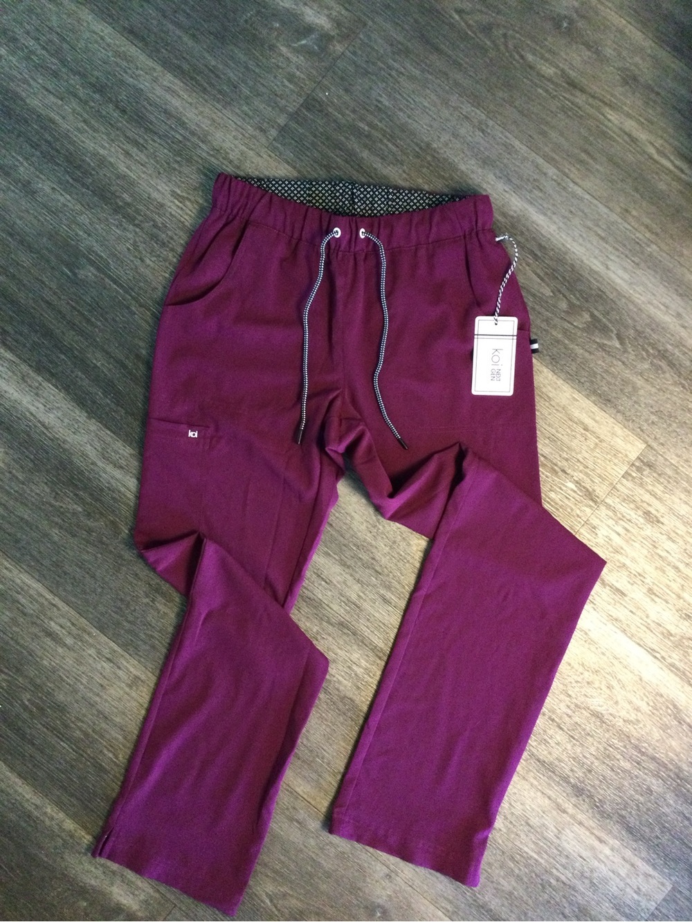 koi Women's Jogger Scrub Pants in Plum